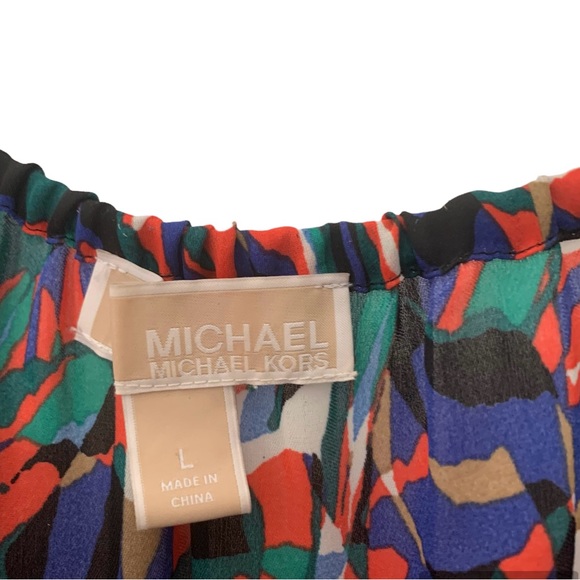 Michael Kors Multi-colored Blouse Sz Large - Picture 2 of 3